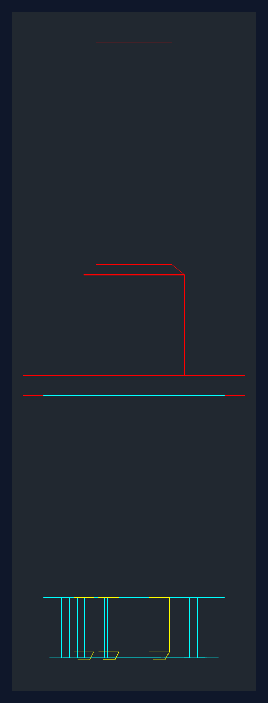 Recovered four pin connector CADKEY drawing