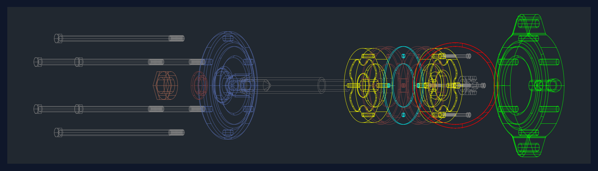 Recovered air pump CADKEY drawing